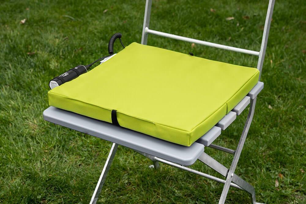 HEATMYSEAT® Cordless Heating Pad Green - Il comodo cuscino riscaldante per sedili all'aperto