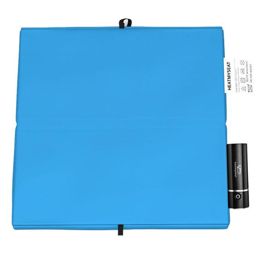 Coussin chauffant sans fil pour l'intérieur et l'extérieur en bleu clair