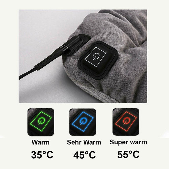 Questo riscaldatore comfort ha 3 livelli diversi: 35 gradi, 45 gradi e 55 gradi. Avete un tempo di riscaldamento di 4,5 ore con l'impostazione di calore più bassa e 2 ore con l'impostazione di calore più alta.